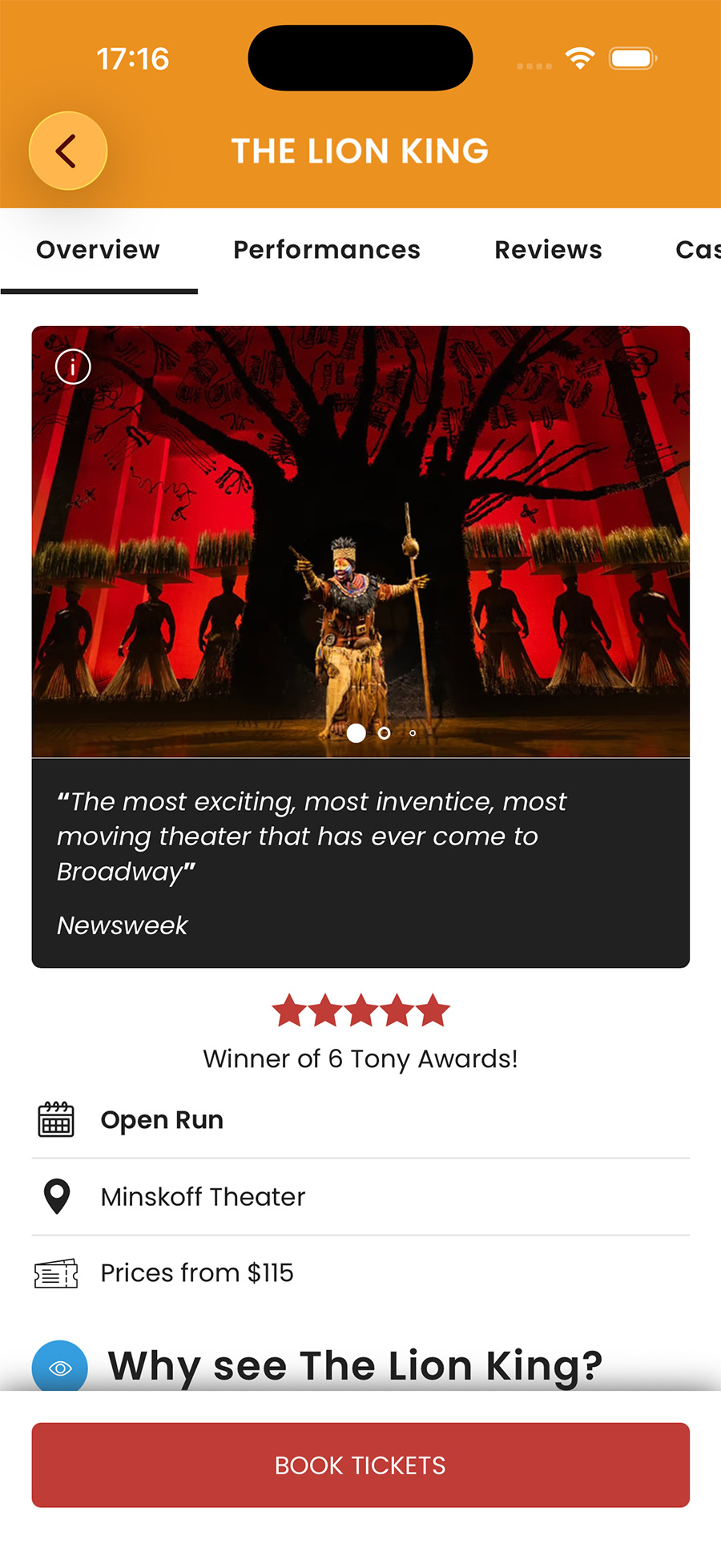 Theatreland app screenshot 2